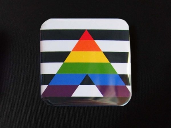 Photo1: Tin badge (Ally color) (1)